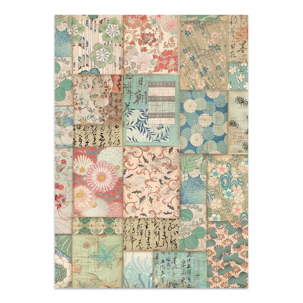 Stamperia Oriental Garden Junk Journal Stickers, Backgrounds, Cut-Outs