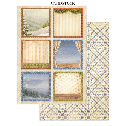 Stamperia Silent Night Junk Journal Stickers, Backgrounds, Cut-Outs