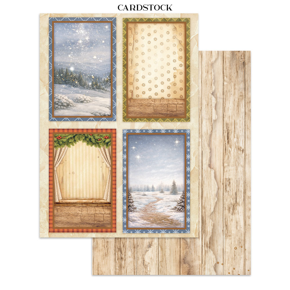 Stamperia Silent Night Junk Journal Stickers, Backgrounds, Cut-Outs