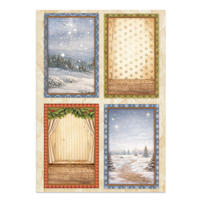 Stamperia Silent Night Junk Journal Stickers, Backgrounds, Cut-Outs