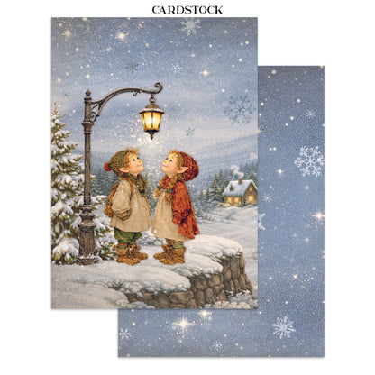 Stamperia Silent Night Junk Journal Stickers, Backgrounds, Cut-Outs