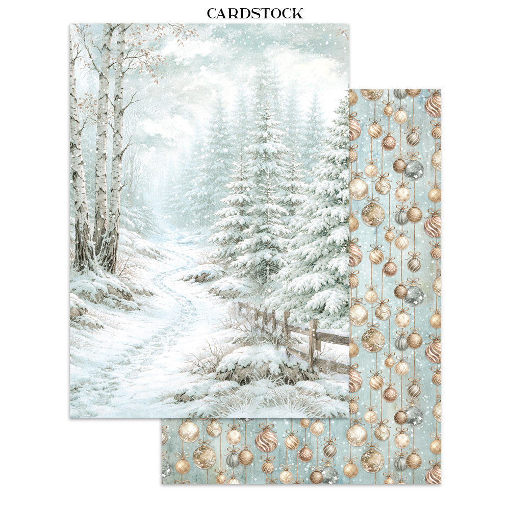 Stamperia White Christmas Junk Journal Stickers, Backgrounds, Cut-Outs by Cristina Radovan