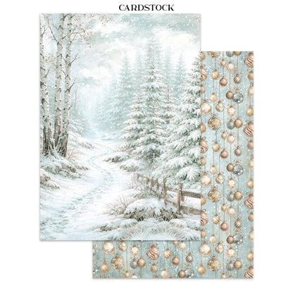Stamperia White Christmas Junk Journal Stickers, Backgrounds, Cut-Outs by Cristina Radovan