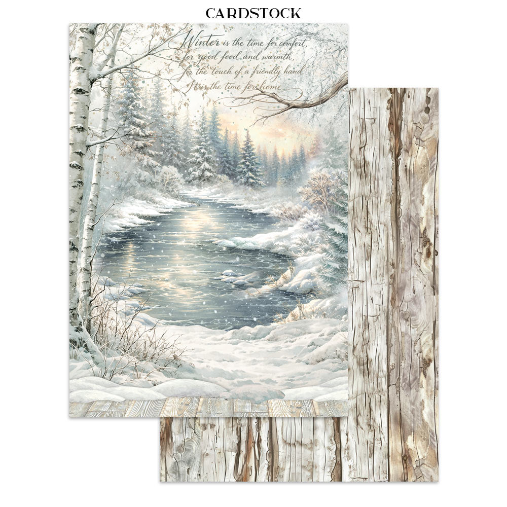 Stamperia White Christmas Junk Journal Stickers, Backgrounds, Cut-Outs by Cristina Radovan