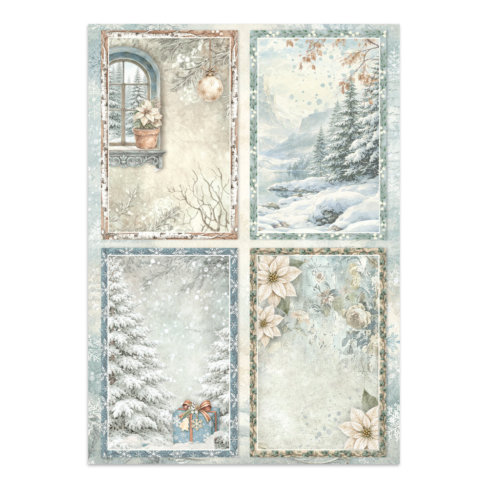 Stamperia White Christmas Junk Journal Stickers, Backgrounds, Cut-Outs by Cristina Radovan