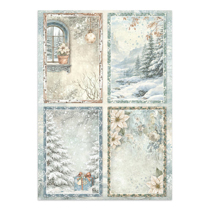 Stamperia White Christmas Junk Journal Stickers, Backgrounds, Cut-Outs by Cristina Radovan