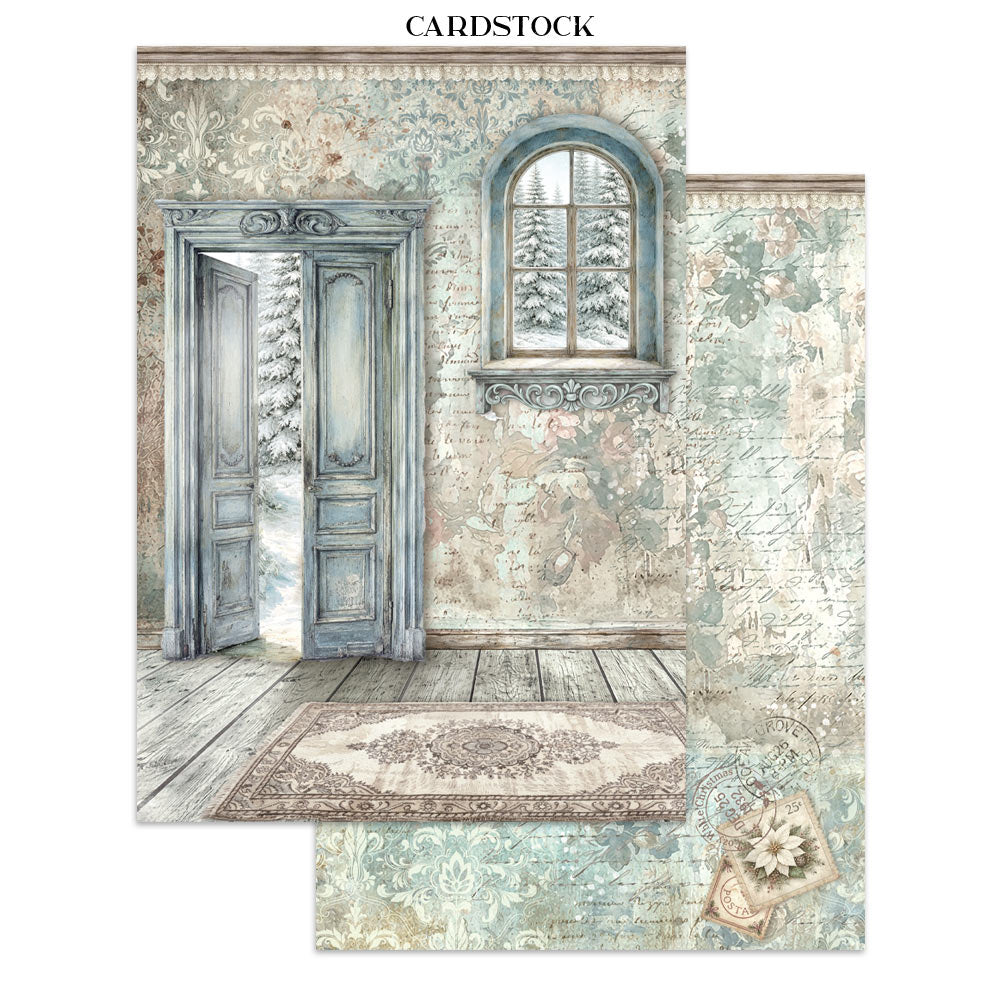 Stamperia White Christmas Junk Journal Stickers, Backgrounds, Cut-Outs by Cristina Radovan