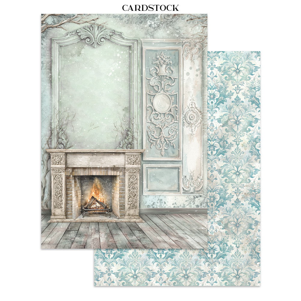 Stamperia White Christmas Junk Journal Stickers, Backgrounds, Cut-Outs by Cristina Radovan