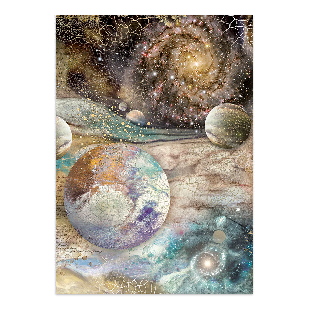 Stamperia Cosmos Junk Journal Stickers, Backgrounds, Cut-Outs by Cristina Radovan