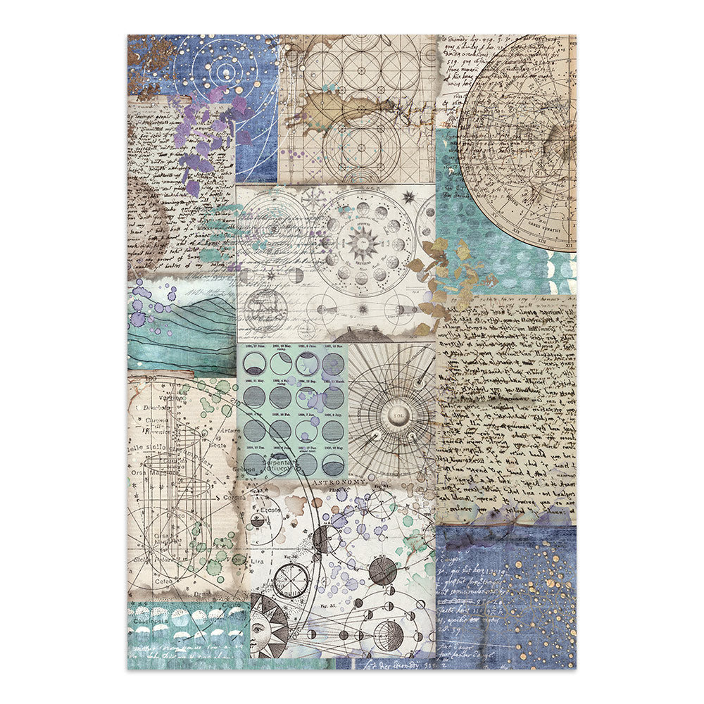 Stamperia Cosmos Junk Journal Stickers, Backgrounds, Cut-Outs by Cristina Radovan