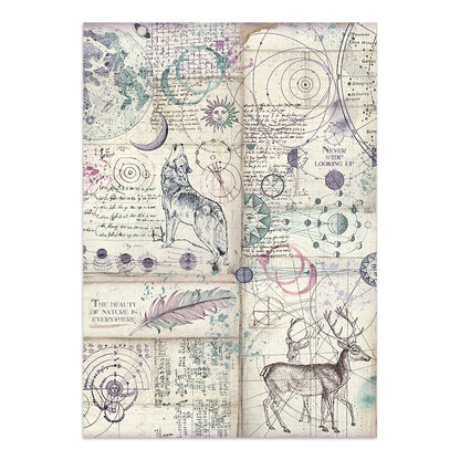 Stamperia Cosmos Junk Journal Stickers, Backgrounds, Cut-Outs by Cristina Radovan