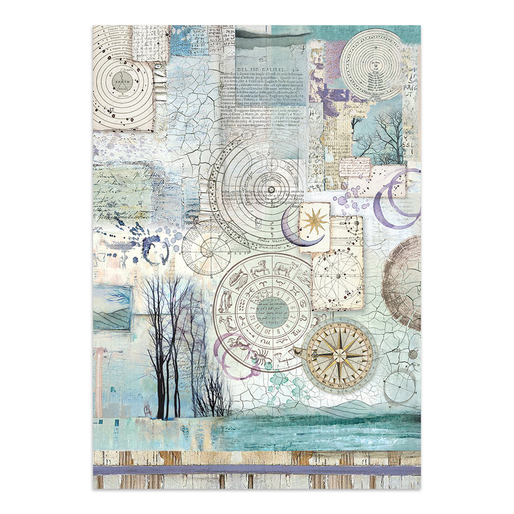 Stamperia Cosmos Junk Journal Stickers, Backgrounds, Cut-Outs by Cristina Radovan