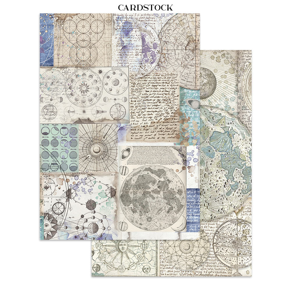 Stamperia Cosmos Junk Journal Stickers, Backgrounds, Cut-Outs by Cristina Radovan