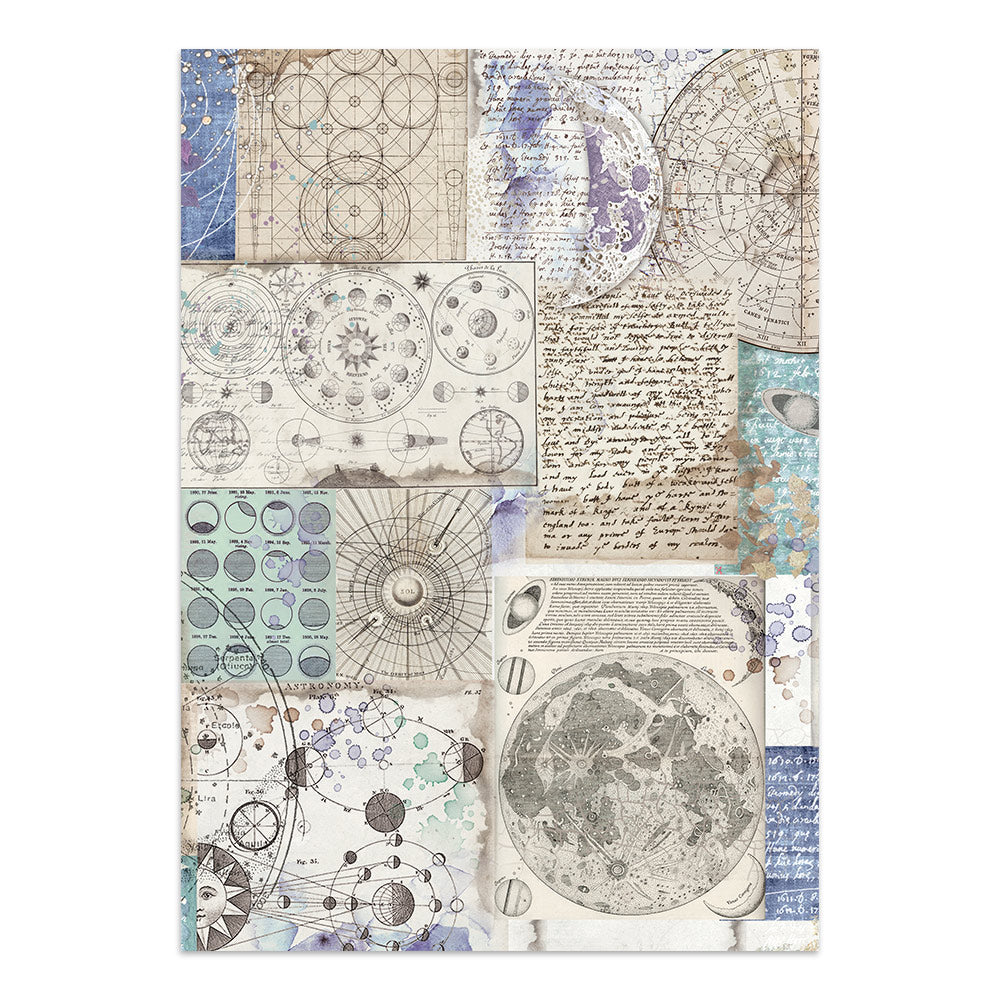 Stamperia Cosmos Junk Journal Stickers, Backgrounds, Cut-Outs by Cristina Radovan