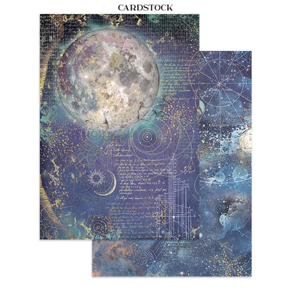 Stamperia Cosmos Junk Journal Stickers, Backgrounds, Cut-Outs by Cristina Radovan
