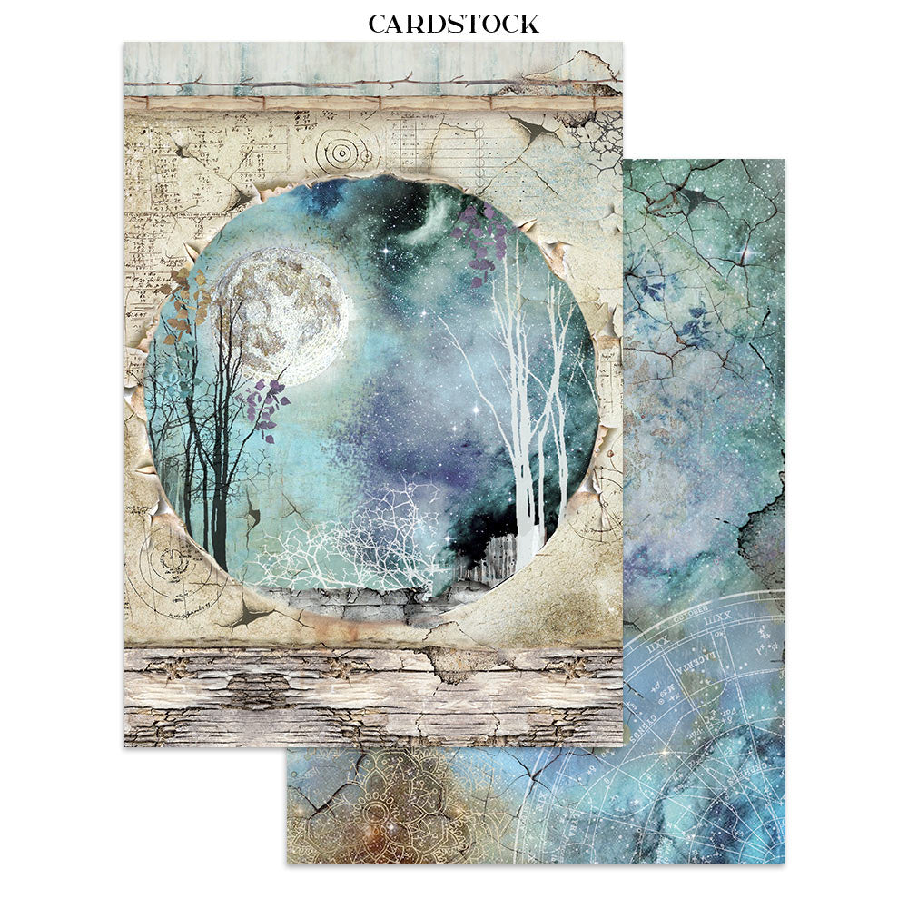 Stamperia Cosmos Junk Journal Stickers, Backgrounds, Cut-Outs by Cristina Radovan