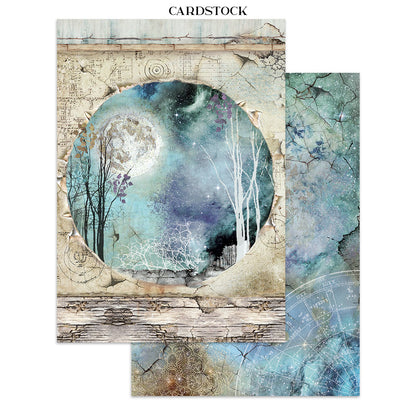 Stamperia Cosmos Junk Journal Stickers, Backgrounds, Cut-Outs by Cristina Radovan