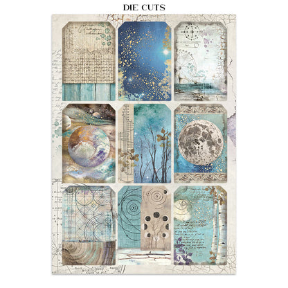Stamperia Cosmos Junk Journal Stickers, Backgrounds, Cut-Outs by Cristina Radovan