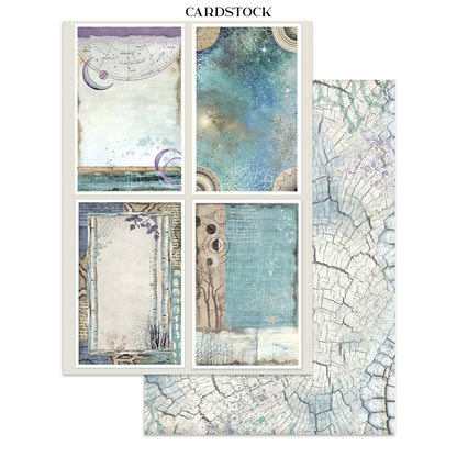 Stamperia Cosmos Junk Journal Stickers, Backgrounds, Cut-Outs by Cristina Radovan