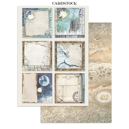 Stamperia Cosmos Junk Journal Stickers, Backgrounds, Cut-Outs by Cristina Radovan