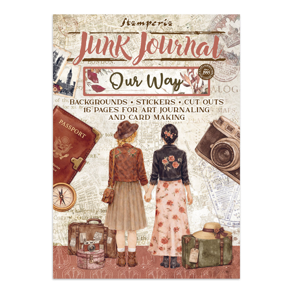 Stamperia Our Way Junk Journal Stickers, Backgrounds, Cut-Outs