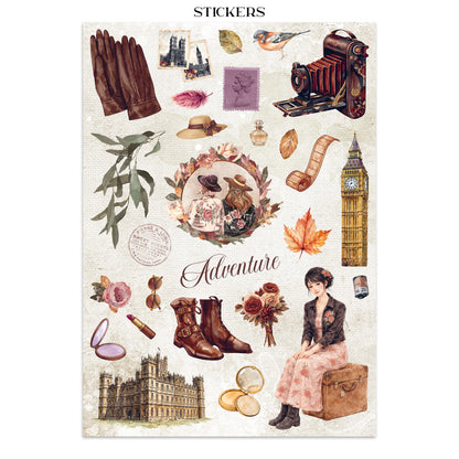 Stamperia Our Way Junk Journal Stickers, Backgrounds, Cut-Outs