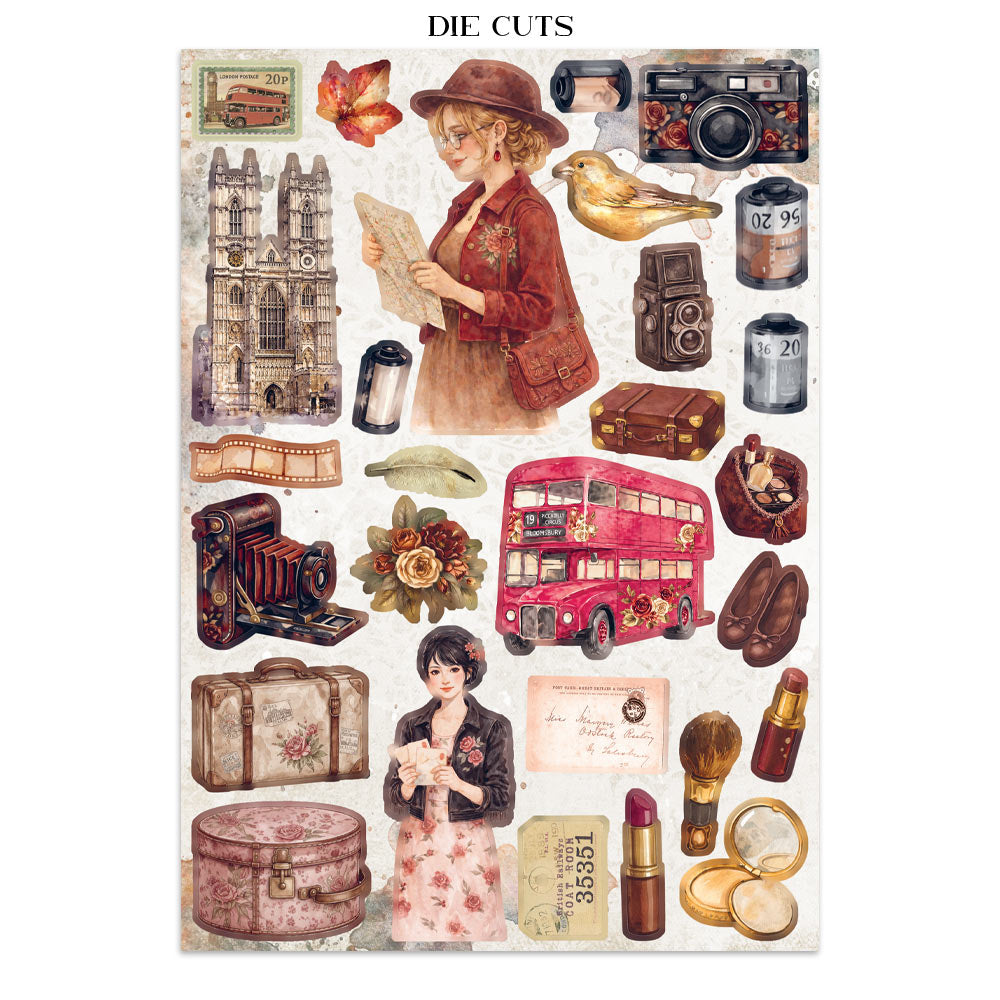 Stamperia Our Way Junk Journal Stickers, Backgrounds, Cut-Outs