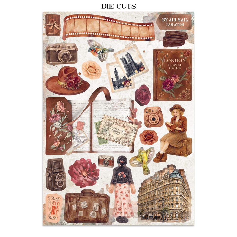 Stamperia Our Way Junk Journal Stickers, Backgrounds, Cut-Outs