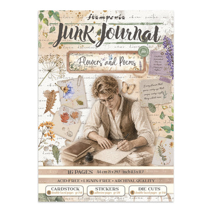 Stamperia Flowers and Poems Junk Journal Stickers, Backgrounds, Cut-Outs