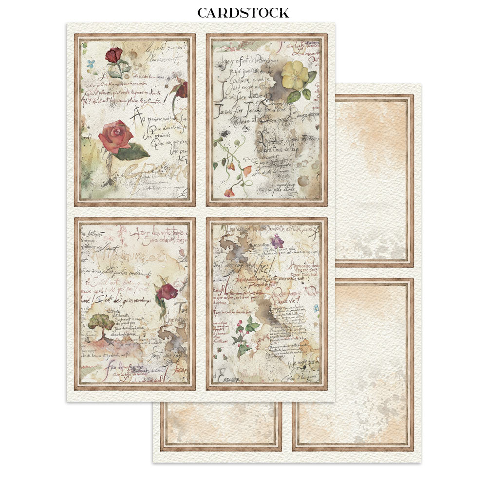 Stamperia Flowers and Poems Junk Journal Stickers, Backgrounds, Cut-Outs