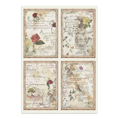 Stamperia Flowers and Poems Junk Journal Stickers, Backgrounds, Cut-Outs