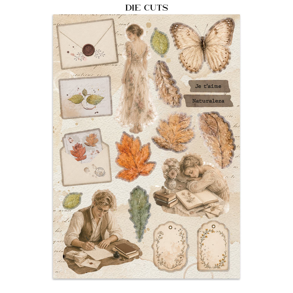 Stamperia Flowers and Poems Junk Journal Stickers, Backgrounds, Cut-Outs
