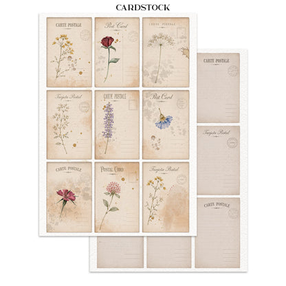 Stamperia Flowers and Poems Junk Journal Stickers, Backgrounds, Cut-Outs