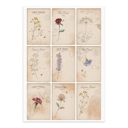 Stamperia Flowers and Poems Junk Journal Stickers, Backgrounds, Cut-Outs