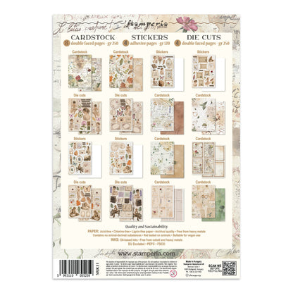 Stamperia Flowers and Poems Junk Journal Stickers, Backgrounds, Cut-Outs