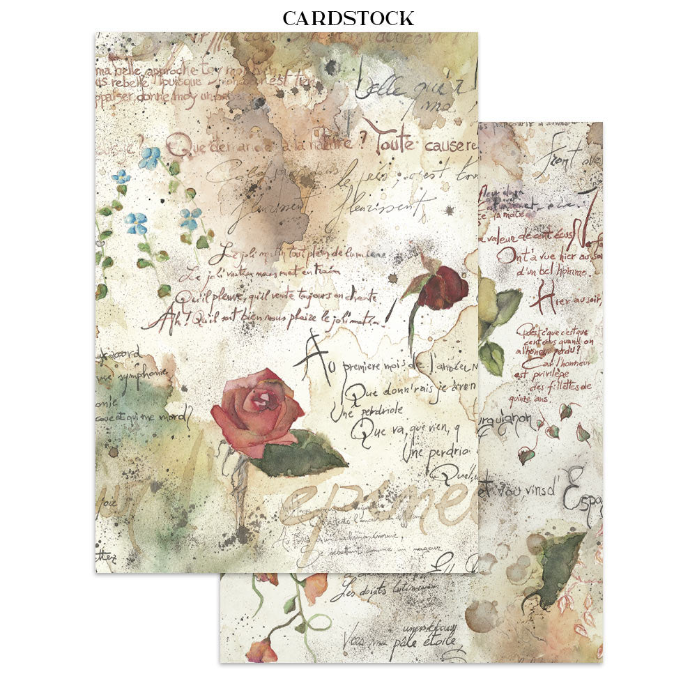 Stamperia Flowers and Poems Junk Journal Stickers, Backgrounds, Cut-Outs