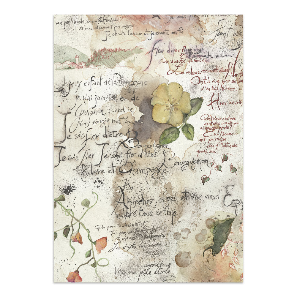 Stamperia Flowers and Poems Junk Journal Stickers, Backgrounds, Cut-Outs
