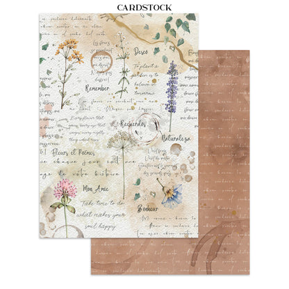Stamperia Flowers and Poems Junk Journal Stickers, Backgrounds, Cut-Outs