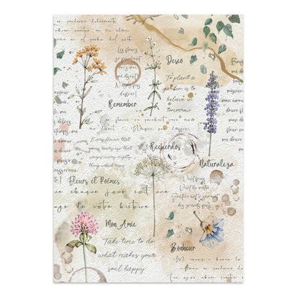 Stamperia Flowers and Poems Junk Journal Stickers, Backgrounds, Cut-Outs