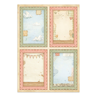 Stamperia CozyFamily Junk Journal Stickers, Backgrounds, Cut-Outs