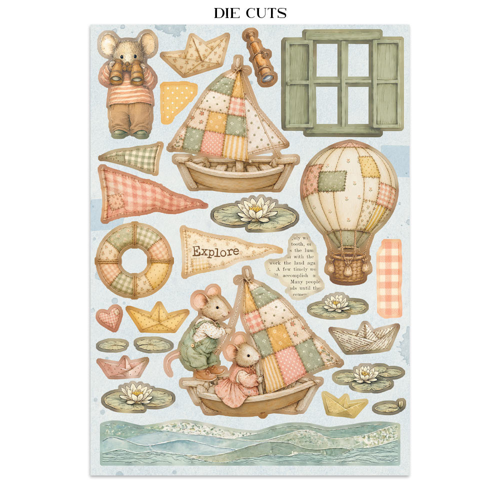 Stamperia CozyFamily Junk Journal Stickers, Backgrounds, Cut-Outs