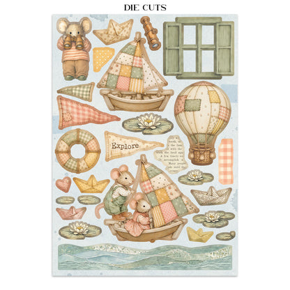 Stamperia CozyFamily Junk Journal Stickers, Backgrounds, Cut-Outs