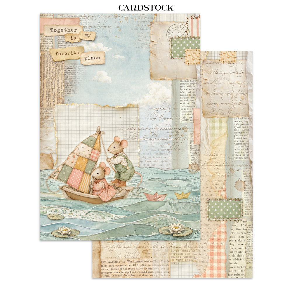 Stamperia CozyFamily Junk Journal Stickers, Backgrounds, Cut-Outs