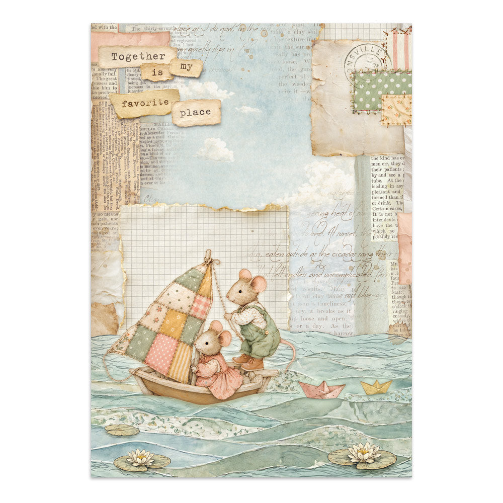Stamperia CozyFamily Junk Journal Stickers, Backgrounds, Cut-Outs