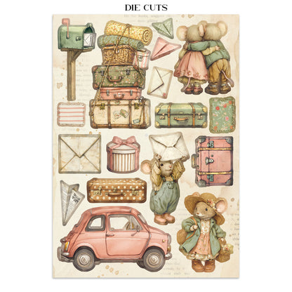 Stamperia CozyFamily Junk Journal Stickers, Backgrounds, Cut-Outs