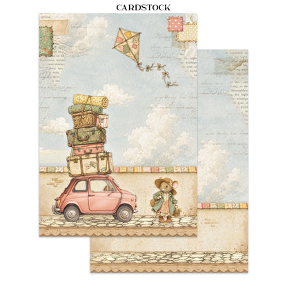Stamperia CozyFamily Junk Journal Stickers, Backgrounds, Cut-Outs