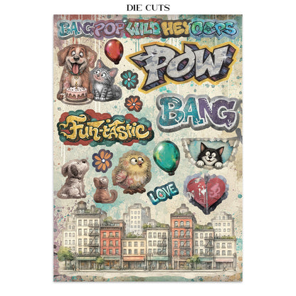 Stamperia Furry Friends 2 Junk Journal Stickers, Backgrounds, Cut-Outs by Antonis Tzanidakis