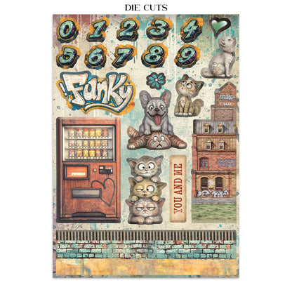 Stamperia Furry Friends 2 Junk Journal Stickers, Backgrounds, Cut-Outs by Antonis Tzanidakis