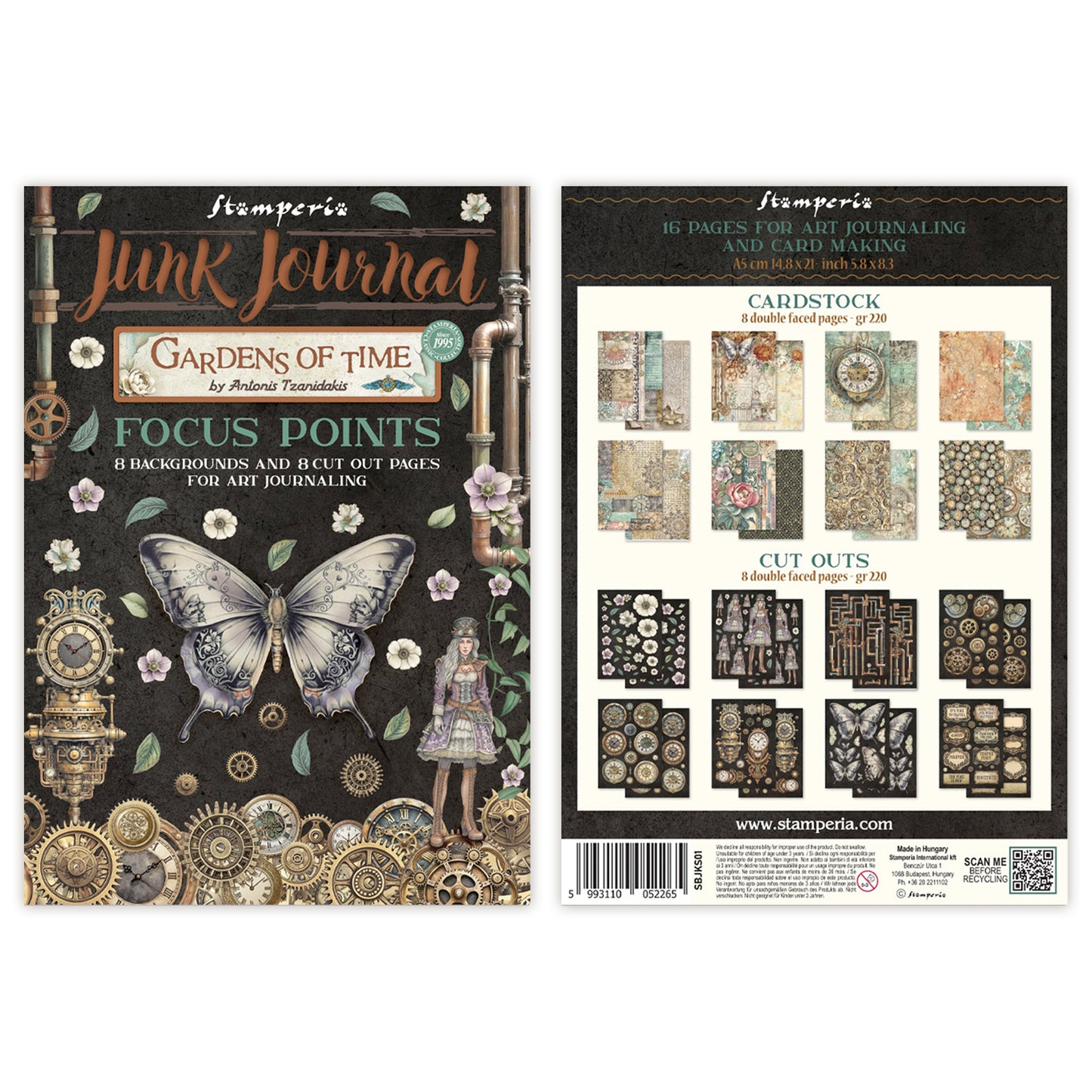 Stamperia Gardens of Time Junk Journal A5 Focus Points (SBJKS01)