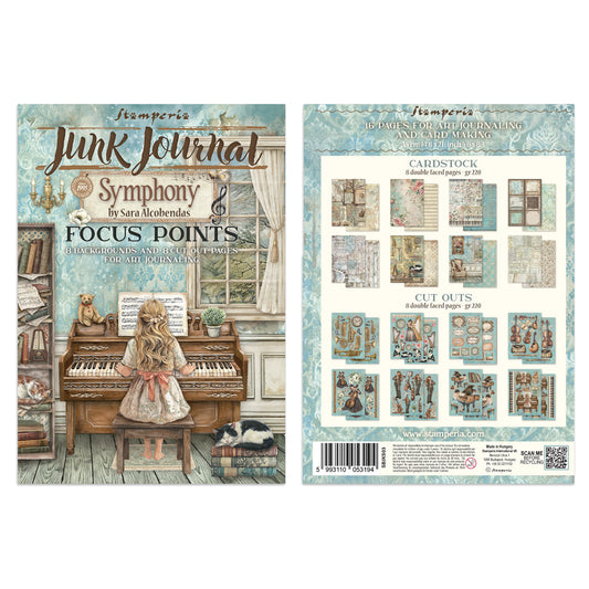 Stamperia Symphony Junk Journal A5 Focus Points by Sara Alcobendas